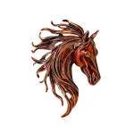 گل سینه طرح اسب کد 55460