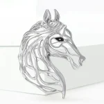 گل سینه طرح اسب کد 55980