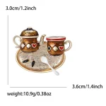 گل سینه طرح قوری و فنجان کد 1271 - Image 4