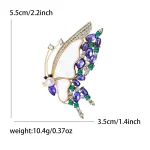گل سینه طرح پروانه کد 5068 - Image 4