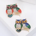 گل سینه طرح جغد کد 0699